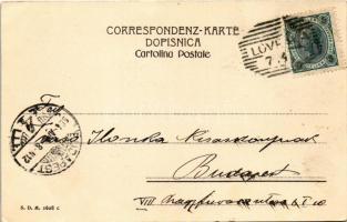 1904 Lovran, Lovrana, Laurana; street view, villa (EK)