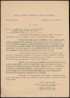 1944 Bp., M. kir. iparügyi miniszter levele hadiüzemekben foglalkoztatott zsidó munkavállalók adatai...