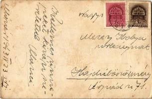 1943 Ahogyan meséli... Saját kézzel festett humoros katonai lap / WWII Hungarian military humour, ha...