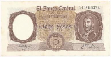 Argentína 1960-1962. 5P T:I- Argentina 1960-1962. 5 Pesos C:AU Krause P#275
