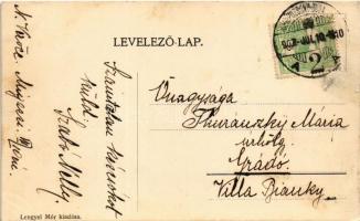 1907 Verőce, Nógrádverőce; Migazzi kastély. Lengyel Mór kiadása + "WIEN - POZSONY - BUDAPEST 2 ...