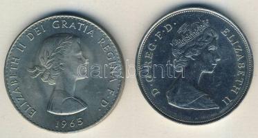 Nagy-Britannia 1965. 1C "Churchill" + 1980. 25c "Anyakirálynő 80. születésnapja" T:2