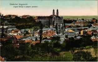 1910 Ungvár, Uzshorod, Uzhhorod, Uzhorod; látkép a püspöki palotával. Steinfeld Dezső kiadása / general view with the bishops palace