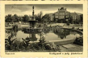 1942 Kaposvár, Horthy park, Polgári fiúiskola