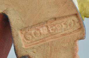 2db Art Deco kerámia, sérült, jelzett: Gombos, Illés. m:10cm