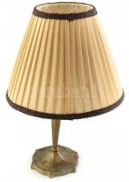 Bronz asztali lámpa ernyővel, m:27cm