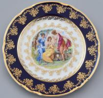 Cseh mitológia jelenetes porcelán tányér, jelzett, hibátlan, d:24cm