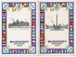 1938 Budapest, XXXIV. Nemzetközi Eucharisztikus Kongresszus. Fürst M. kiadása Újpest - 4 db régi képeslap
