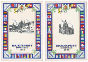 1938 Budapest, XXXIV. Nemzetközi Eucharisztikus Kongresszus. Fürst M. kiadása Újpest - 4 db régi kép...