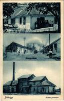 1943 Jobbágyi, Fő utca, Takács gőzmalom, községháza