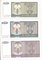 Bosznia-Hercegovina / Szerb Köztársaság 1992. 50D + 1992. 1000D + 1993. 100.000D T:I
Bosnia and Her...