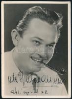 vitéz Hajmássy Lajos (1916-1975) színész aláírása őt ábrázoló fotón