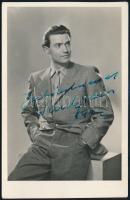 Sárdi János (1907-1969) színész, operaénekes aláírása az őt ábrázoló fotón