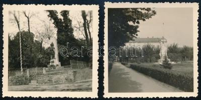 cca 1940 Országzászlók, 2 db fotó, 6×6 cm