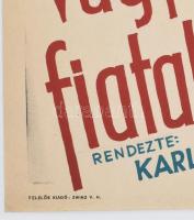 Egyszer vagyunk fiatalok (Bal paré). Moziplakát (filmplakát, rácsplakát), 1940. Ilse Werner, Paul Ha...