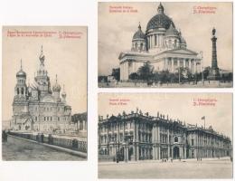 Saint Petersburg, St. Petersbourg, Petrograd; - 3 pre-1945 postcards