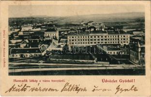 1901 Győr, Harmadik látkép a város tornyáról (EK)