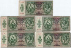 1936. 10P (10x) T:III köztük szép papír, néhányon apró foltok
Adamo P9