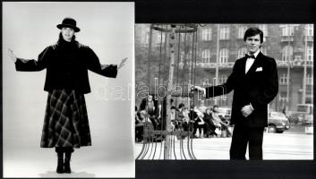 cca 1960-1980 Divatfotók, 6 db, 24×18 cm