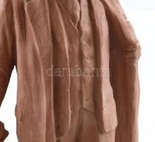 Kisfaludi Strobl Zsigmond (1884-1975): Lenin. Terrakotta, m: 46 cm fa talapzat nélkül, jelzett: Kisf...