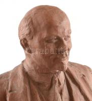 Kisfaludi Strobl Zsigmond (1884-1975): Lenin. Terrakotta, m: 46 cm fa talapzat nélkül, jelzett: Kisf...