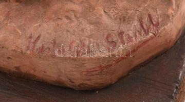 Kisfaludi Strobl Zsigmond (1884-1975): Lenin. Terrakotta, m: 46 cm fa talapzat nélkül, jelzett: Kisf...