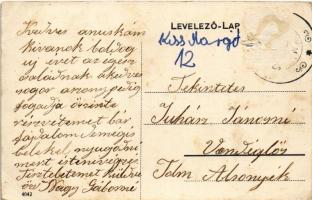 Balatonszabadi, Fokszabadi; református templom és népiskola, gyerekek csoportja (Rb)