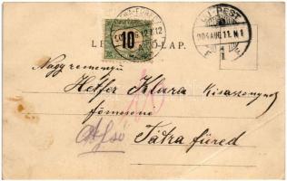 1904 Budapest IV. Újpest, templom, utca, vasútállomás. Divald Károly 222. sz. (EB)