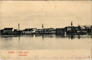 1913 Eszék, Essegg, Osijek; dolnji grad / Unterstadt / hajómalom / floating ship mills (boat mill) (EB)