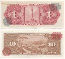 Mexikó 1965. 1P + 1961. 10P T:II,II-
Mexico 1965. 1 Peso + 1961. 10 Pesos C:XF,VF