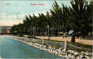 1912 Balatonalmádi, korzó (kis szakadás / small tear)