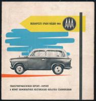 1961 Budapesti Ipari Vásár, NDK autók, motorok a kiállításon, prospektus