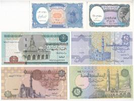 Egyiptom 2002-2008. 5p-5P (6xklf) T:I Egypt 2002-2008. 5 Piastres - 5 Pounds (6xdiff) C:UNC