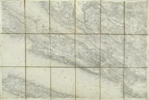 cca 1910-1918 Vegyes katonai térkép tétel, 7 db, rajtuk nagyrészt boszniai területekkel (Neum und St...