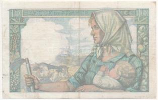 Franciaország 1943. 10Fr T:III beszakadás
France 1943. 10 Francs C:F tear
Krause P#99
