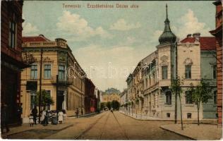 1915 Temesvár, Timisoara; Erzsébetváros, Dózsa utca, Dózsa Udvar, üzlet / street view, shops (EK)