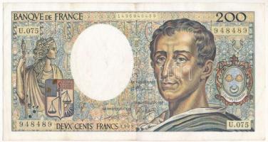 Franciaország 1988. 200Fr T:III lyukak France 1988. 200 Francs C:F holes Krause P#155