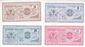 Macedónia 1992. 10D-100D (4xklf) T:I Macedonia 1992. 10 Denari - 100 Denari (4xdiff) C:UNC