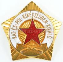 ~1960-1970. Katonai és Polgári Kiképzésben Kiváló zománcozott, aranyozott sapkajelvény (39x41mm) T:1-