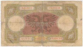 Albánia / Olasz megszállás 1939. 20F T:III-,IV
Albania / Italian occupation 1939. 20 Franga C:VG,G
...