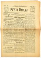 1919. április 3. Bp., A Pesti Hírlap XLI. évfolyamának 79. száma a Tanácsköztársaság híreivel, jó állapotban