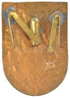 ~1920. "Soproni Evangélikus Tanítóképző" zománcozott sapkajelvény (43x30,5mm) T:2 zománchi...