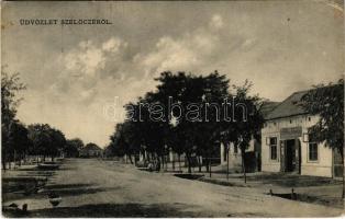 1938 Szelőce, Sókszelőce, Selice; Fő utca, üzlet. Kiadja a Fogyasztási Szövetkezet / main street, shop (EK)