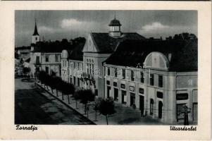 1942 Tornalja, Tornallya, Safárikovo, Tornala; utca, Halaszi üzlete / street, shop