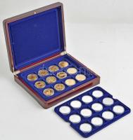 DN "A legértékesebb magyar érmék" 24xklf aranyozott vagy ezüstözött Cu emlékveret "CO...