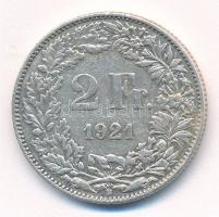 Svájc 1921B 2Fr Ag T:2 patina Switzerland 1921B 2 Francs Ag C:XF patina Krause KM#21