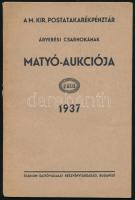 M. Kir. Postatakarékpénztár árverési csarnokának Matyó-aukciója (Mezőkövesdi Drim matyógyűjtemény). Bp., 1937, Stádium. Néhány fekete-fehér képpel illusztrált. Kiadói papírkötés, kissé sérült gerinccel és laza kötéssel.