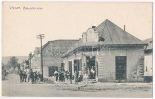 Varannó, Vranov nad Toplou; Zeleznicná ulica / Vasúti utca, üzlet. Alexander Halász Photograph / Railway Street, shop (EK)