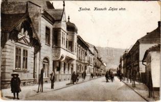 1916 Zsolna, Sillein, Zilina; Kossuth Lajos utca. Schwarcz Vilmos kiadása / street view (EM)