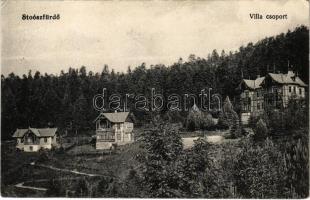 1917 Stószfürdő, Stoósz-fürdő, Kúpele Stós; Villa csoport. Wlaszlovits Gusztáv 4756. / villas (EK)